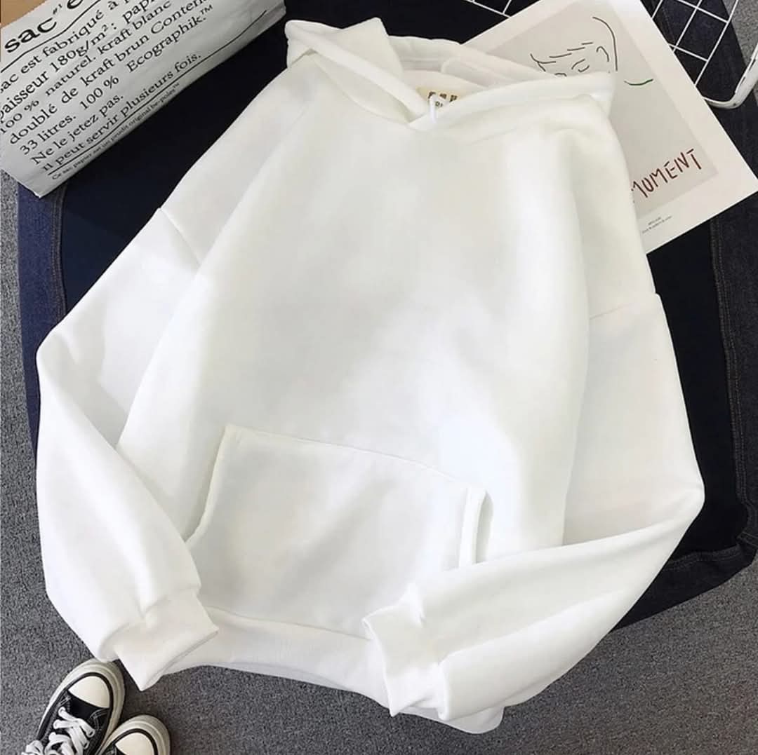 Premium Solid Hoodie (PEARL WHITE)