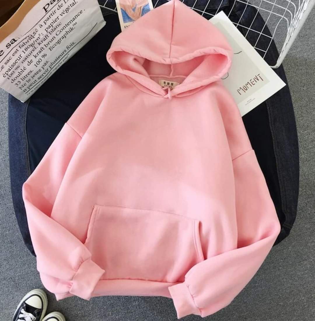 Premium Solid Hoodie (Flamingo Pink)