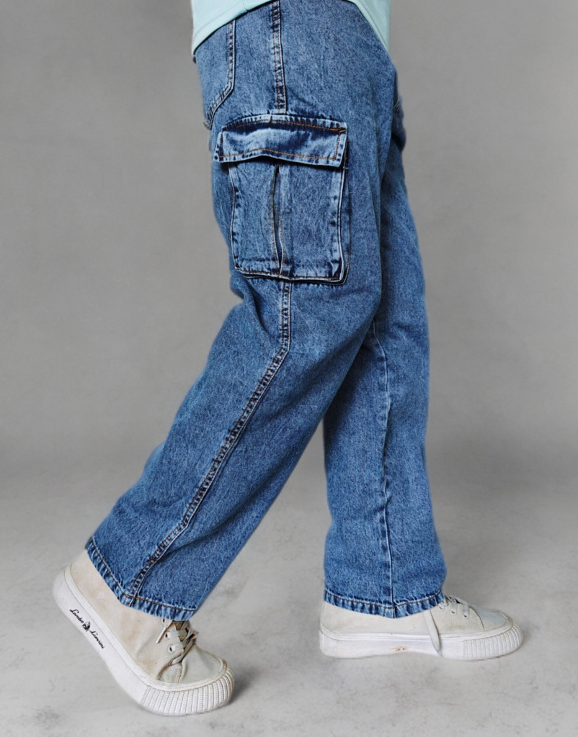 6 Pocket Baggy Denim ( Urban Light Blue )